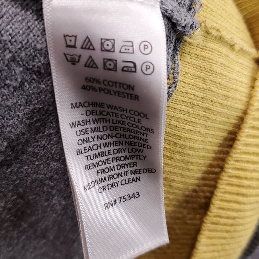 Anthropologie Akini hooded gray and mustard pull over sweater - Picture 4 of 5